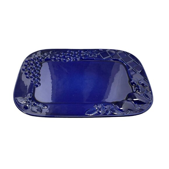 Large Rich Cobalt Blue Scheurich Germany Platter 16" x 12" - Picture 3 of 12